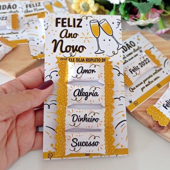 Cartão com 4 Bis- Ano Novo