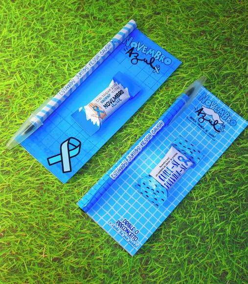 Cartão com Balinha e Caneta- Novembro Azul