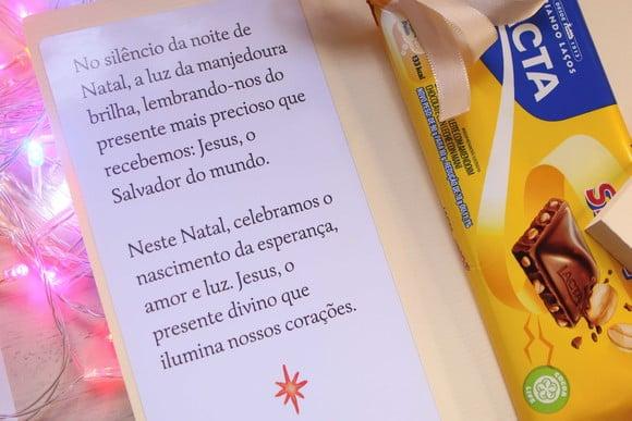 Cartão com Barra de Chocolate 80g- Natal
