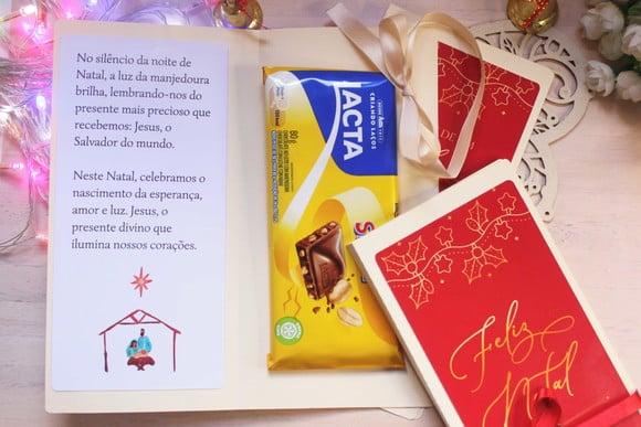 Cartão com Barra de Chocolate 80g- Natal