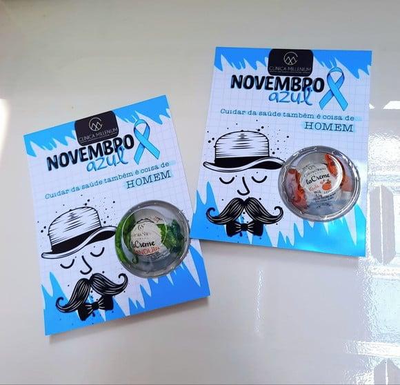 Cartão com Bombom Cacau Show- Novembro Azul