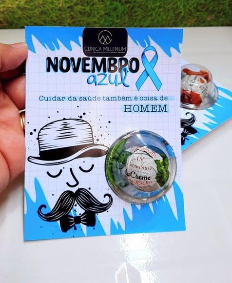 Cartão com Bombom Cacau Show- Novembro Azul