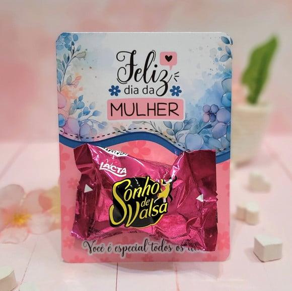 Cartão com Bombom- Dia da Mulher
