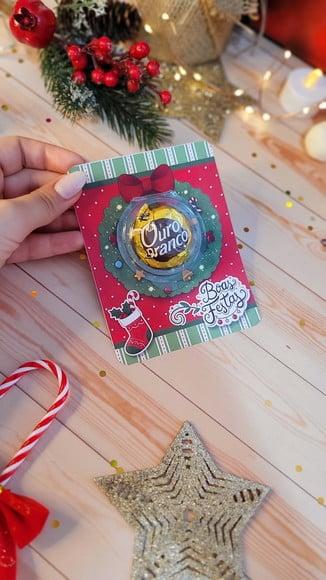 Cartão com Bombom- Natal