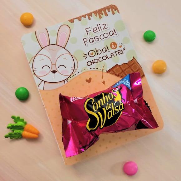 Cartão com Bombom- Páscoa