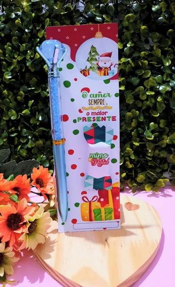 Cartão com Caneta e Balinha- Natal