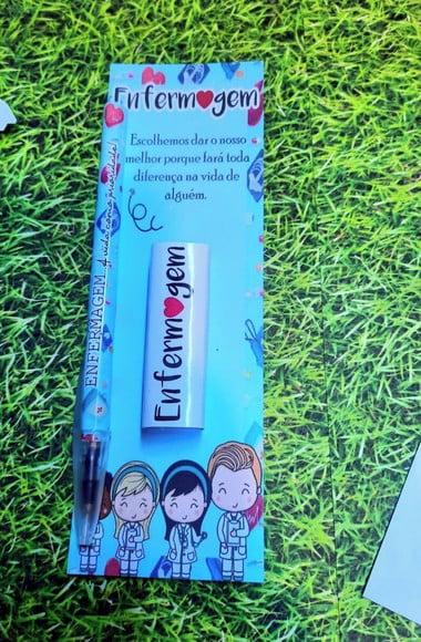 Cartão com Caneta e Bis- Enfermagem