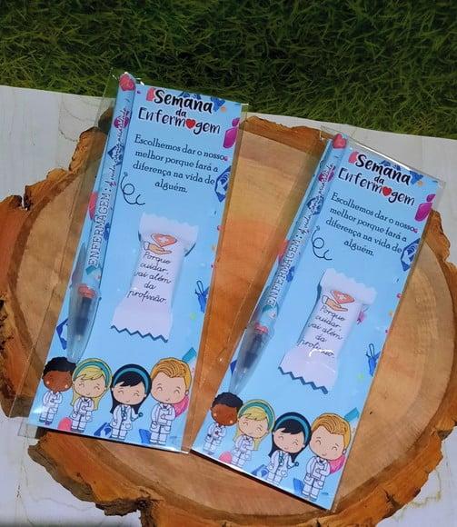 Cartão com Caneta e Bis- Enfermagem
