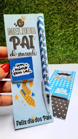 Cartão com Caneta e Chocolate Cacau Show 5g- Dia dos Pais