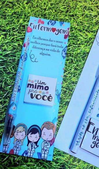 Cartão com Caneta e Chocolatinho Cacau Show 5g- Enfermagem