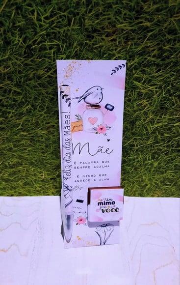 Cartão com Caneta e Chocolatinho Cacau Show 5g- Dia das Mães