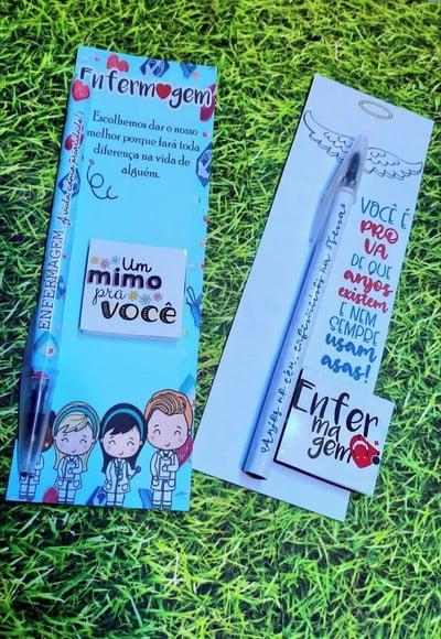 Cartão com Caneta e Chocolatinho Cacau Show 5g- Enfermagem