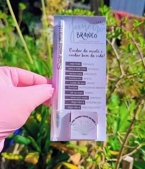 Cartão com Caneta e Tablet Cacau Show 5g- Janeiro Branco