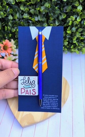 Cartão com Caneta e Tablete Cacau Show 5g- Dia dos Pais