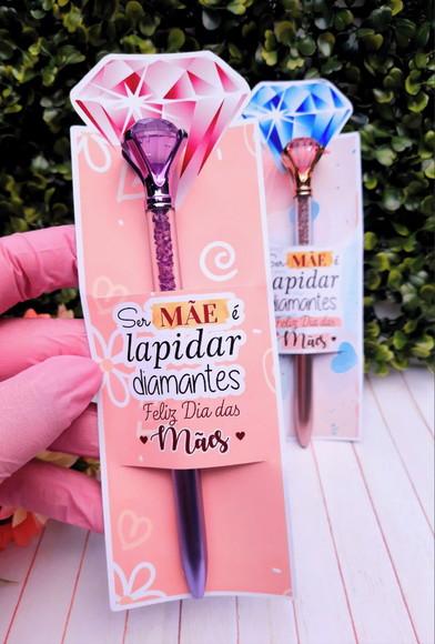 Cartão com Caneta- Dia das Mães
