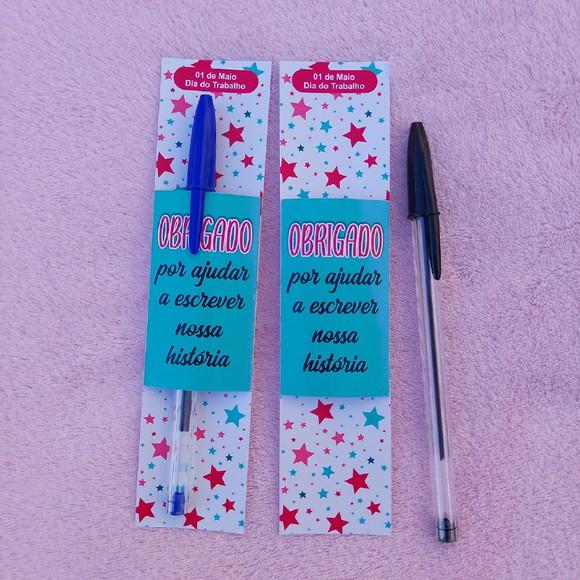 Cartão com Caneta- Dia do Trabalho