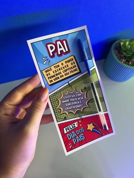 Cartão com Caneta- Dia dos Pais