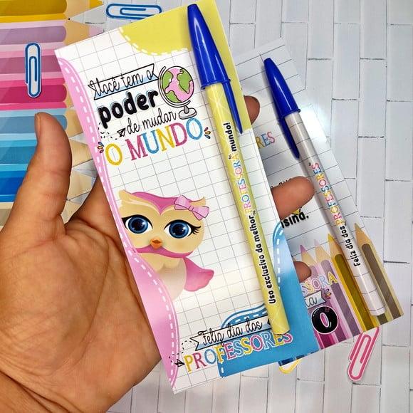 Cartão com Caneta- Dia dos Professores