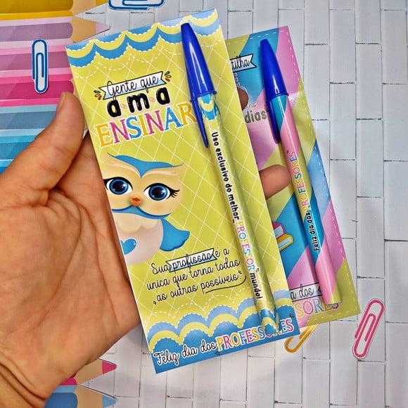 Cartão com Caneta- Dia dos Professores