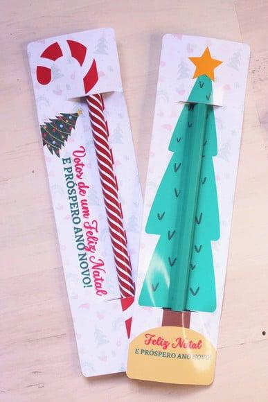 Cartão com Caneta- Feliz Natal
