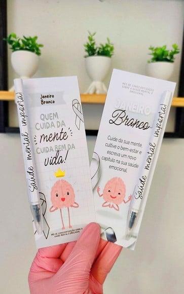 Cartão com Caneta- Janeiro Branco