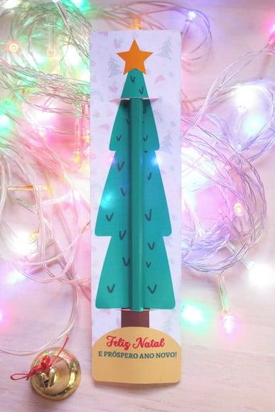 Cartão com Caneta- Feliz Natal