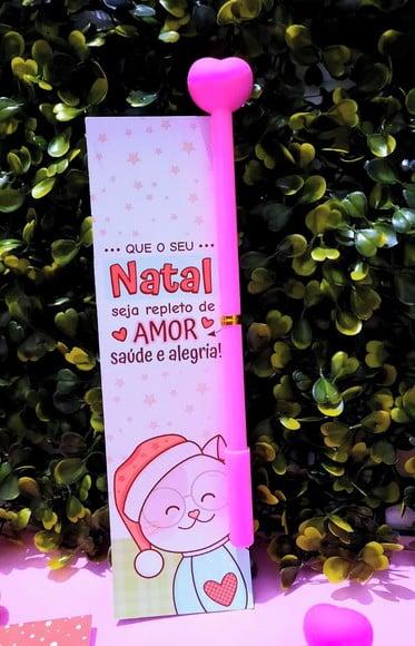 Cartão com Caneta- Natal