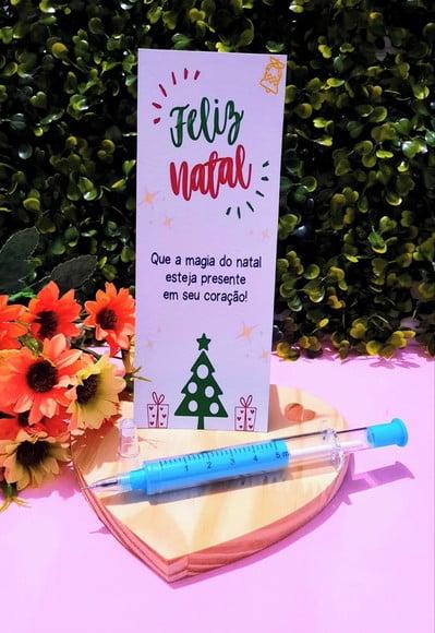Cartão com Caneta- Natal