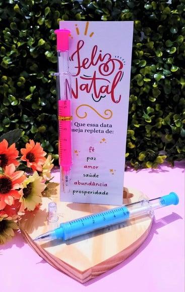 Cartão com Caneta- Natal