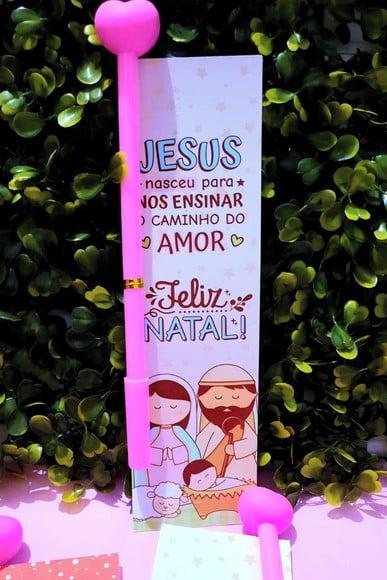 Cartão com Caneta- Natal