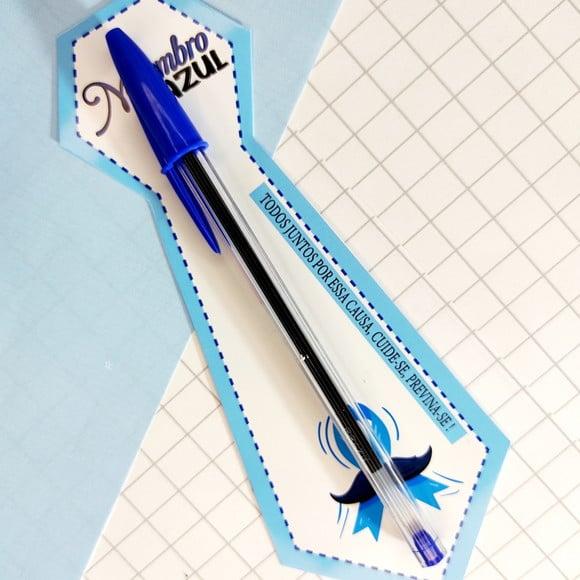 Cartão com Caneta- Novembro Azul