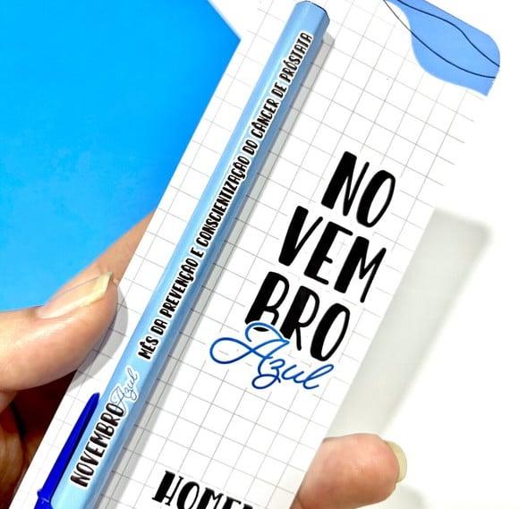 Cartão com Caneta- Novembro Azul