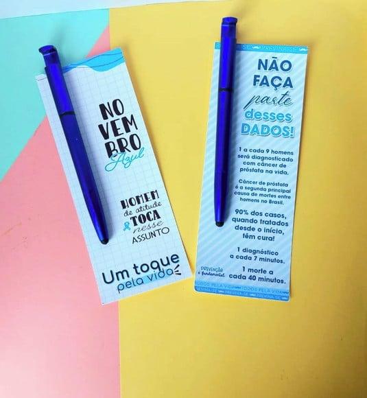 Cartão com Caneta- Novembro Azul