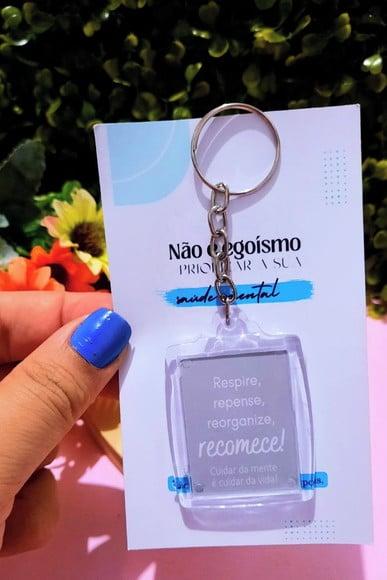 Cartão com Chaveiro- Janeiro Branco