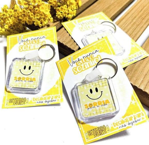 Cartão com Chaveiro- Setembro Amarelo