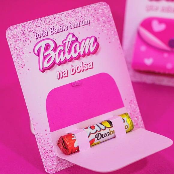 Cartão com Chocolate Baton- Barbie