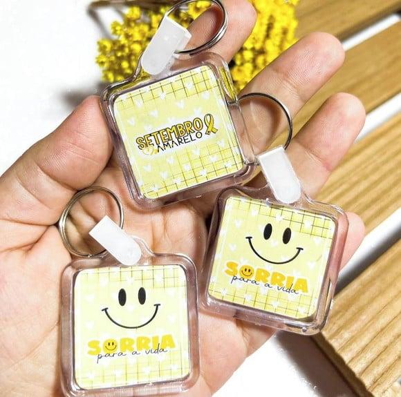 Cartão com Chaveiro- Setembro Amarelo