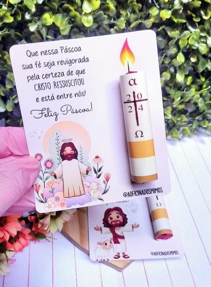Cartão com Chocolate Baton- Páscoa