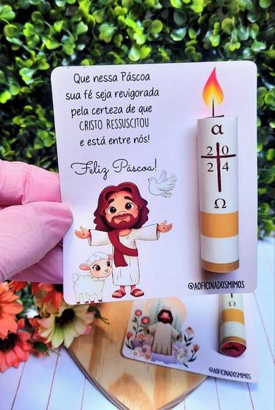 Cartão com Chocolate Baton- Páscoa