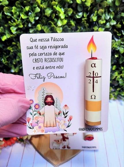 Cartão com Chocolate Baton- Páscoa