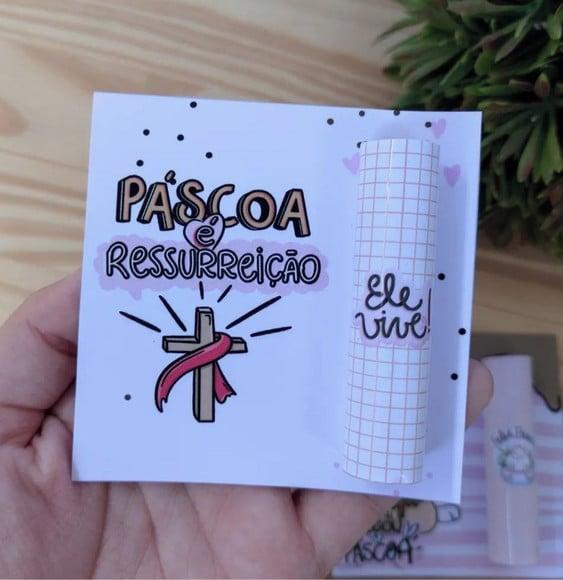 Cartão com Chocolate Baton- Páscoa