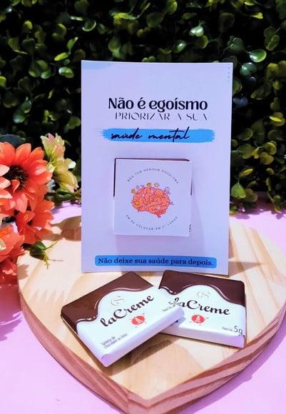 Cartão com Chocolatinho Cacau Show 5g- Janeiro Branco