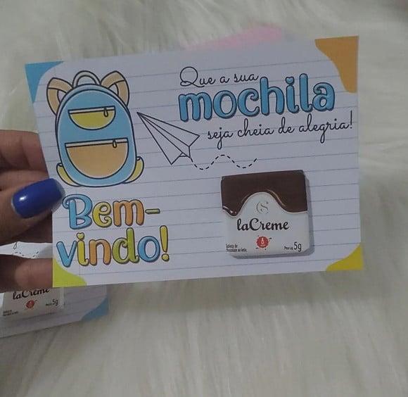 Cartão com Chocolatinho Cacau Show 5g- Volta as Aulas