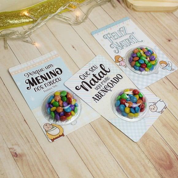 Cartão com Coloreti (chocolate)- Natal