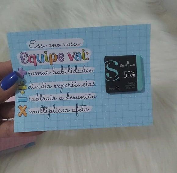 Cartão com Chocolatinho Cacau Show 5g- Mimo Corporativo