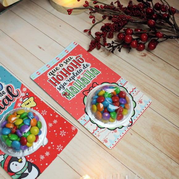 Cartão com Coloreti (chocolate)- Natal
