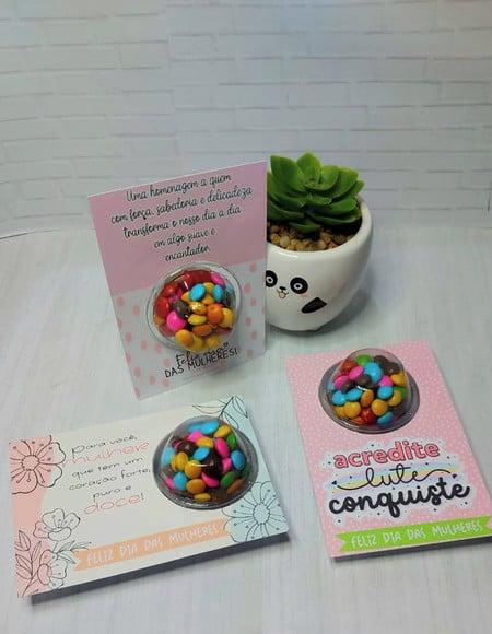 Cartão com Coloreti (docinho de Chocolate)- Dia da Mulher