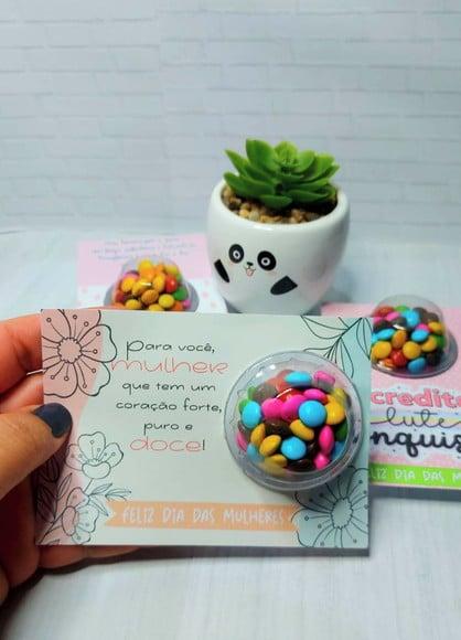 Cartão com Coloreti (docinho de Chocolate)- Dia da Mulher