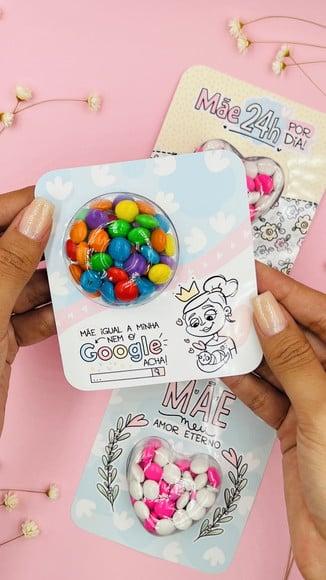 Cartão com Coloreti (docinhos)- Dia das Mães