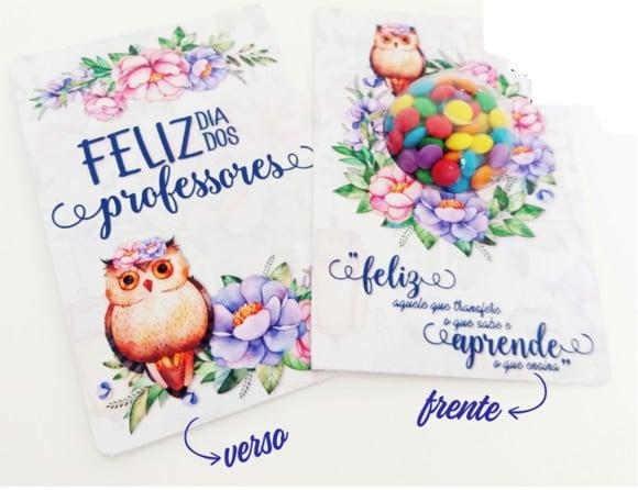Cartão Com Coloreti (docinhos)- Dia Dos Professores